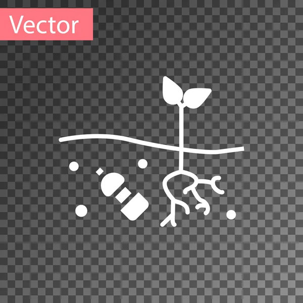 Blanco Problema Contaminación Del Planeta Icono Aislado Sobre Fondo Transparente — Vector de stock