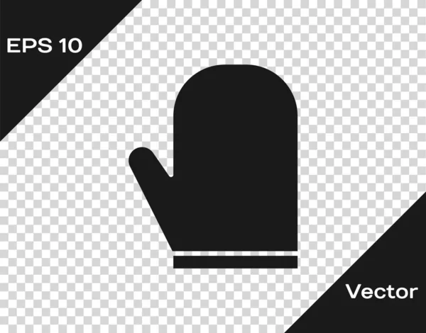 Grå Ugns Handske Isolerad Transparent Bakgrund Kök Grytlapp Tecken Matlagning — Stock vektor