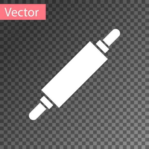 Icono Rodillo Blanco Aislado Sobre Fondo Transparente Ilustración Vectorial — Vector de stock