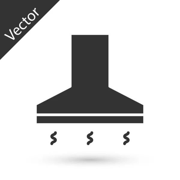 Graues Ventilator Symbol Aus Der Küche Isoliert Auf Weißem Hintergrund — Stockvektor