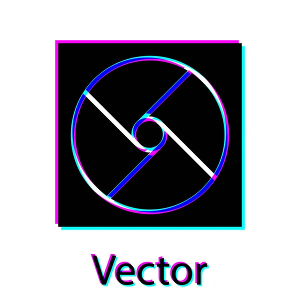 Schwarzes Belüftungssymbol Isoliert Auf Weißem Hintergrund Vektorillustration — Stockvektor