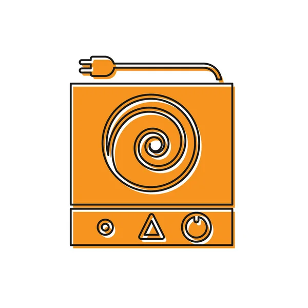 Orange Elektroherd Symbol Isoliert Auf Weißem Hintergrund Kochschild Herd Mit — Stockvektor