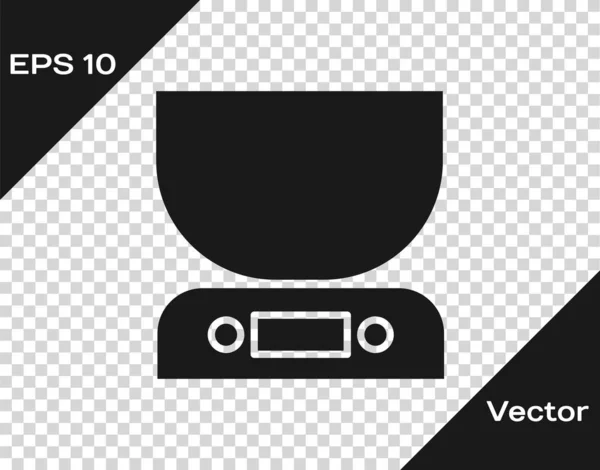Icône Balance Électronique Grise Isolée Sur Fond Transparent Équipement Mesure — Image vectorielle