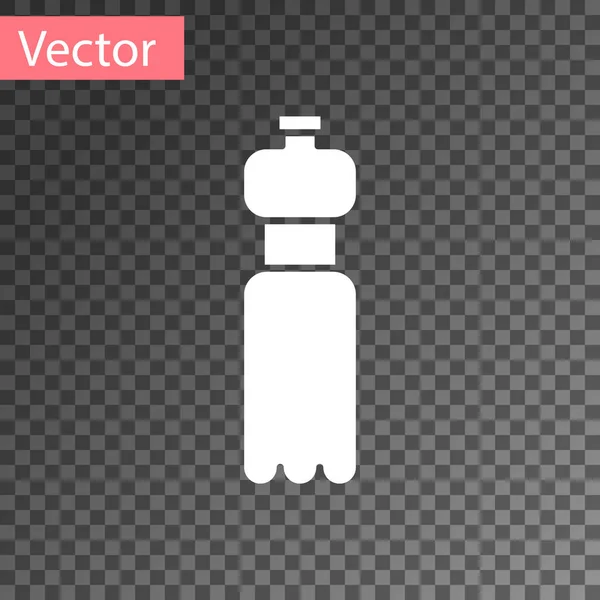 Белая Бутылка Водяной Иконки Изолирована Прозрачном Фоне Знак Напитка Содовой — стоковый вектор