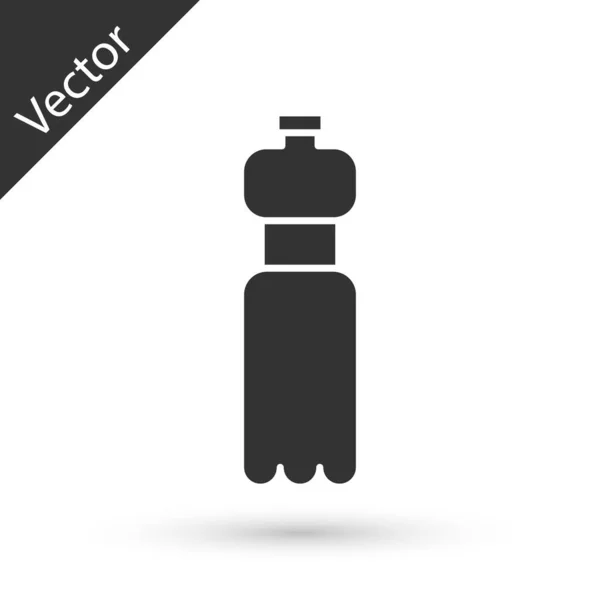 白い背景に水のアイコンの灰色のボトル ソーダアクアドリンクの看板 ベクターイラスト — ストックベクタ