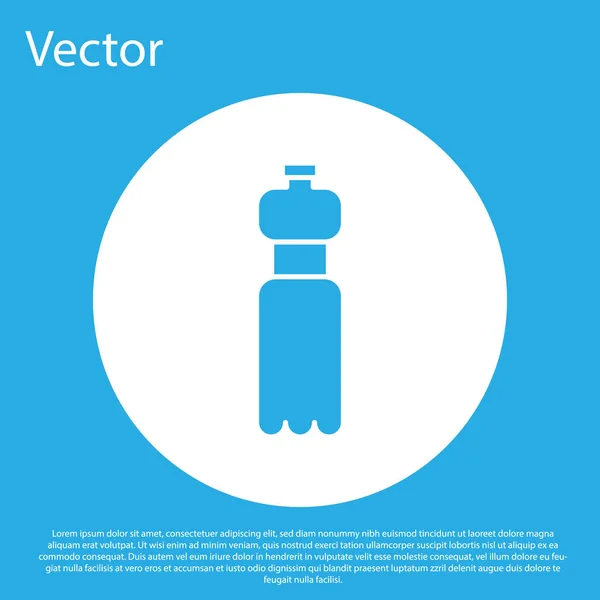 Голубая Иконка Воды Синем Фоне Знак Напитка Содовой Кнопка Белого — стоковый вектор