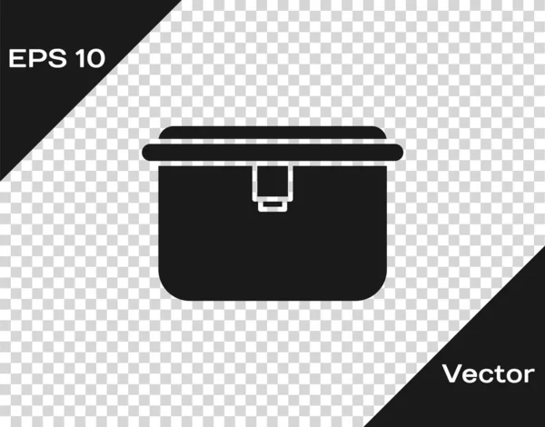 Graue Lunchbox Symbol Isoliert Auf Transparentem Hintergrund Vektorillustration — Stockvektor