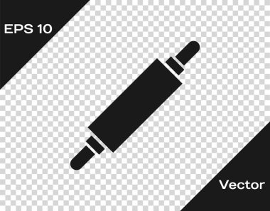 Gri yuvarlak pin simgesi şeffaf arkaplanda izole edildi. Vektör İllüstrasyonu