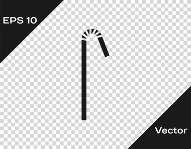 Gri içmek şeffaf arkaplanda izole edilmiş plastik saman simgesi. Vektör İllüstrasyonu