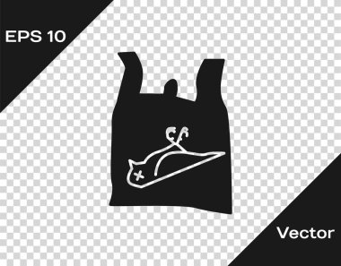 Gri ölü kuş, şeffaf arkaplanda izole edilmiş plastik ikon. Kirlilik problemleri işareti. Vektör İllüstrasyonu