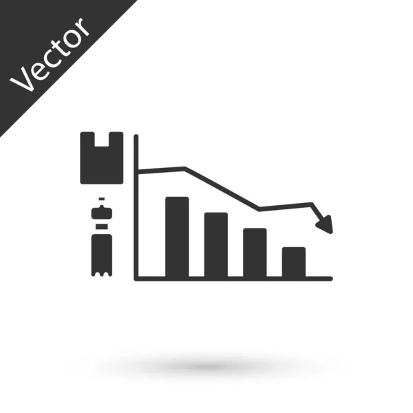 Grey Ecology infographic icon isolated on white background. Vector Illustration — Stock vektor