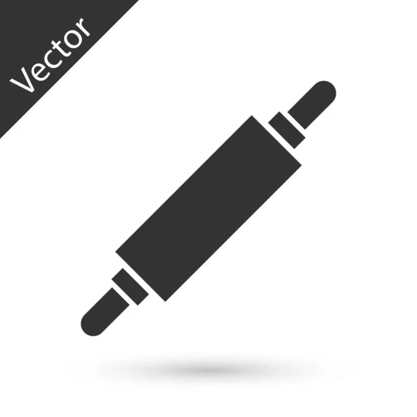 Icône Rolling Pin Gris Isolé Sur Fond Blanc Illustration Vectorielle — Image vectorielle