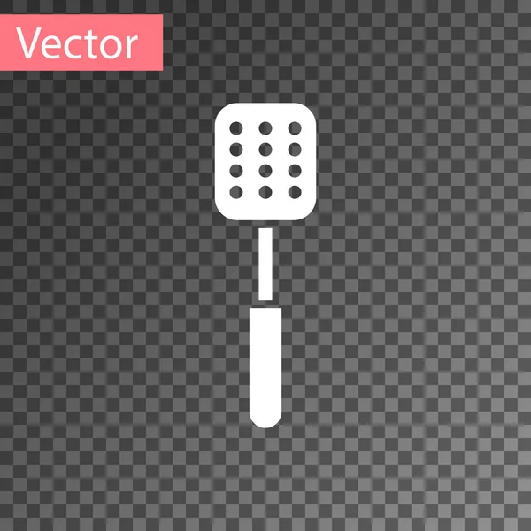 White Spatula Icon Isolated Transparent Background Kitchen Spatula Icon Bbq — Stock Vector