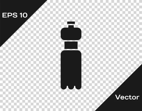 Icono Botella Agua Gris Aislado Sobre Fondo Transparente Signo Bebida — Vector de stock