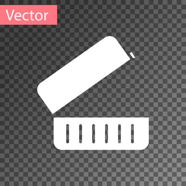 Weiße Lunchbox Symbol Isoliert Auf Transparentem Hintergrund Vektorillustration — Stockvektor
