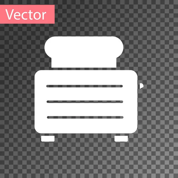 Torradeira Branca Com Tostas Ícone Isolado Fundo Transparente Ilustração Vetorial — Vetor de Stock