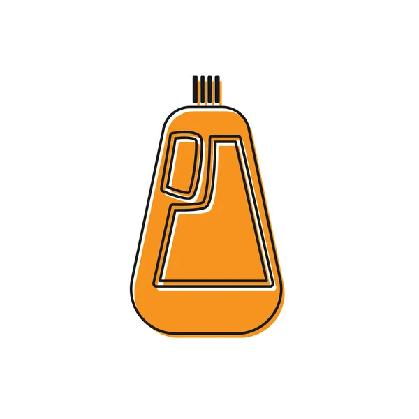 Bottiglia Plastica Arancione Detersivo Liquido Bucato Candeggina Icona Del Liquido — Vettoriale Stock