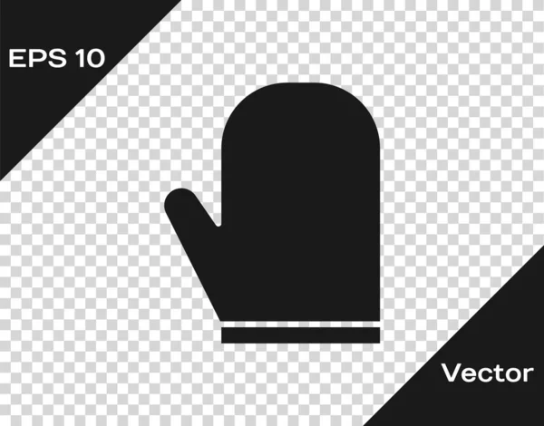 Graues Ofenhandschuh-Symbol isoliert auf transparentem Hintergrund. Küche Topflappen Zeichen. Kochhandschuh. Vektorillustration — Stockvektor