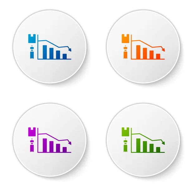 Farbökologie-Infografik-Symbol isoliert auf weißem Hintergrund. setzen Sie Symbole in Kreis-Buttons. Vektorillustration — Stockvektor