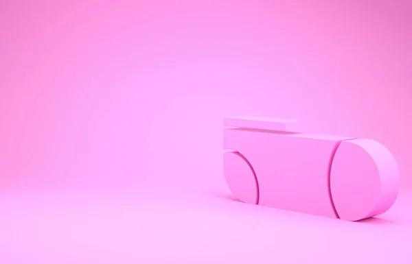 Meias rosa Sport ícone isolado no fundo rosa. Conceito de minimalismo. 3D ilustração 3D render — Fotografia de Stock