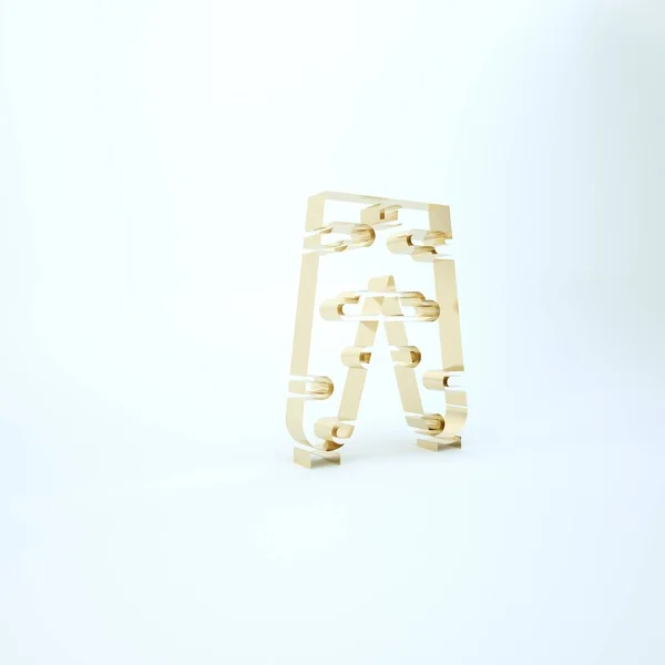 Camuflagem de ouro calças de carga ícone isolado no fundo branco. 3D ilustração 3D render — Fotografia de Stock