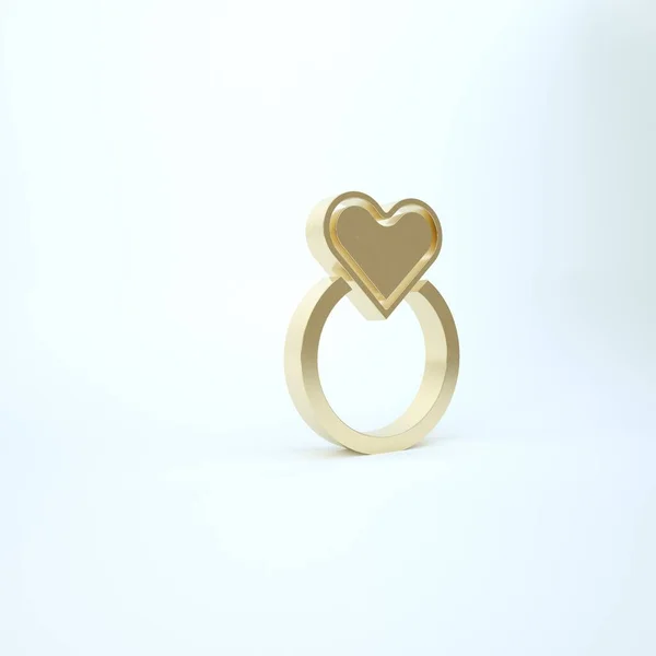하얀 배경에는 결혼 반지 모양의 금반지가 따로 붙어 있다. 신부와 신랑 장신구 서명. 결혼의 상징. 다이아몬드 반지. 3d 삽화 3D 렌더링 — 스톡 사진