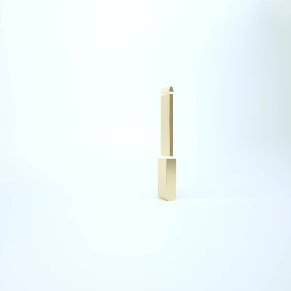 白い背景に隔離されたゴールドナイフシャープナーアイコン。3Dイラスト3Dレンダリング — ストック写真