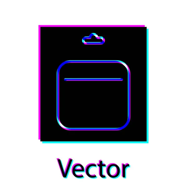 Schwarzer Akku Packungssymbol Isoliert Auf Weißem Hintergrund Blitz Symbol Vektorillustration — Stockvektor