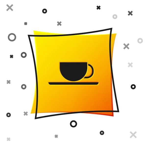 Schwarze Kaffeetasse Symbol Isoliert Auf Weißem Hintergrund Teetasse Vorhanden Heißes — Stockvektor