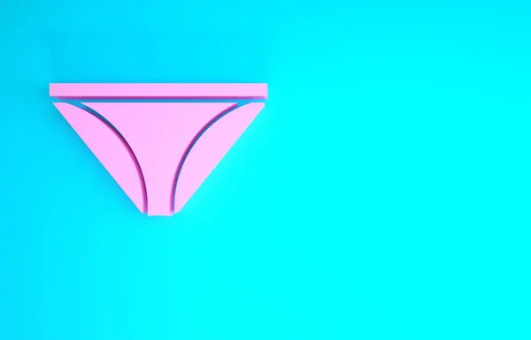 핑크 남성들의 속옷 아이콘은 파란 배경에 분리되어 있습니다. 남자 속옷이요. 미니멀리즘의 개념입니다. 3d 삽화 3D 렌더링 — 스톡 사진