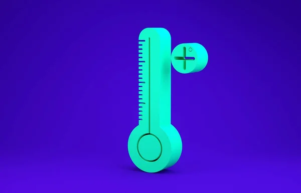 Green Medical Digitales Thermometer Für Medizinische Untersuchung Symbol Isoliert Auf — Stockfoto