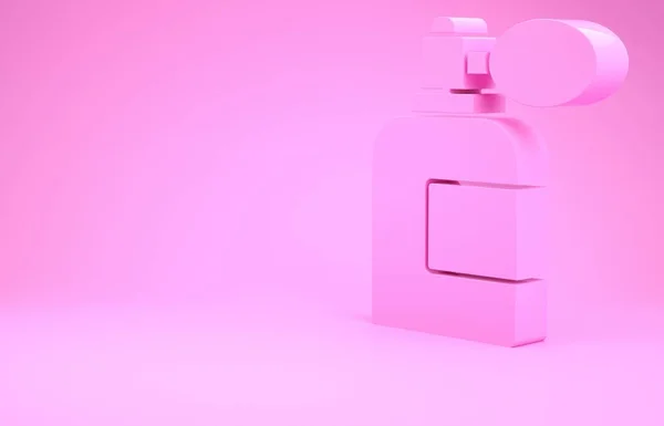 Пляшку Pink Aftershave Іконою Атомізатора Ізольовано Рожевому Фоні Ікона Спрею — стокове фото