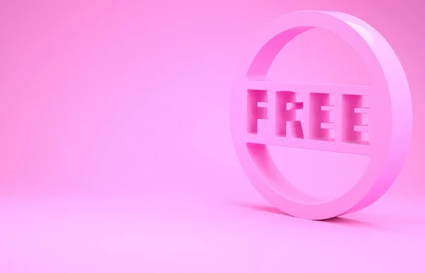 Pink Price Tag Com Uma Inscrição Ícone Livre Isolado Fundo — Fotografia de Stock