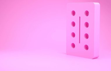 Pembe haplar pembe arka planda izole edilmiş su toplayıcı ikonunda. İlaç paketi. Tablet, vitamin, antibiyotik, aspirin. Minimalizm kavramı. 3d illüstrasyon 3B canlandırma