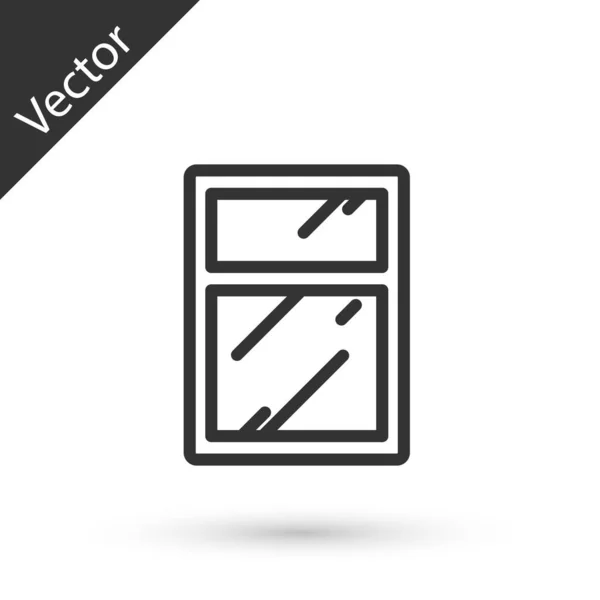 Ligne grise Service de nettoyage pour icône Windows isolée sur fond blanc. Raclette, grattoir, essuie-glace. Illustration vectorielle — Image vectorielle