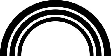 Siyah Gökkuşağı simgesi beyaz arkaplanda izole edildi. Vektör İllüstrasyonu