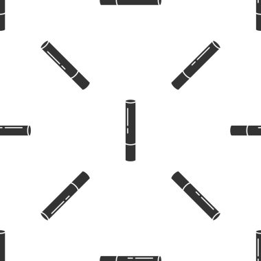 Gri marihuana eklem, sigara ikonu beyaz arka planda izole edilmiş pürüzsüz desen. Uyuşturuculu sigara, esrar sarılmış sigara. Vektör İllüstrasyonu