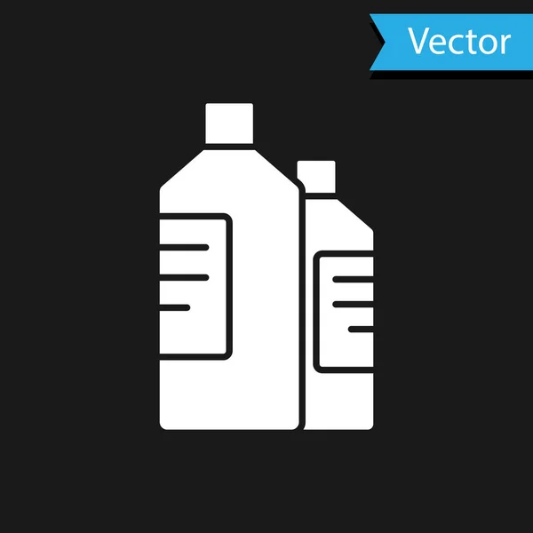 Белые Пластиковые Бутылки Стирального Порошка Отбеливателя Жидкости Мытья Посуды Другой — стоковый вектор
