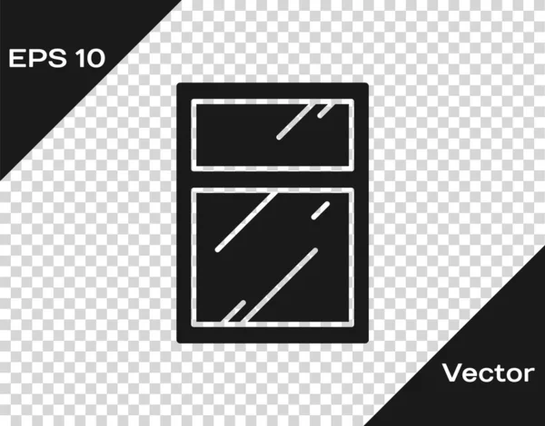 Service Nettoyage Noir Pour Icône Windows Isolée Sur Fond Transparent — Image vectorielle
