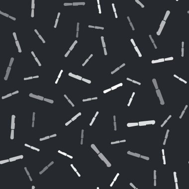 Tek kullanımlık gri plastik bıçak ikonu siyah arka planda izole edilmiş. Vektör İllüstrasyonu