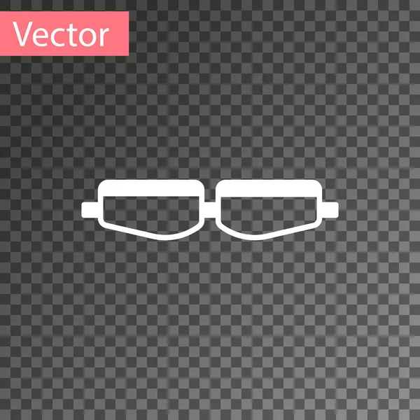 Óculos Óculos Segurança Branco Ícone Isolado Fundo Transparente Ilustração Vetorial — Vetor de Stock