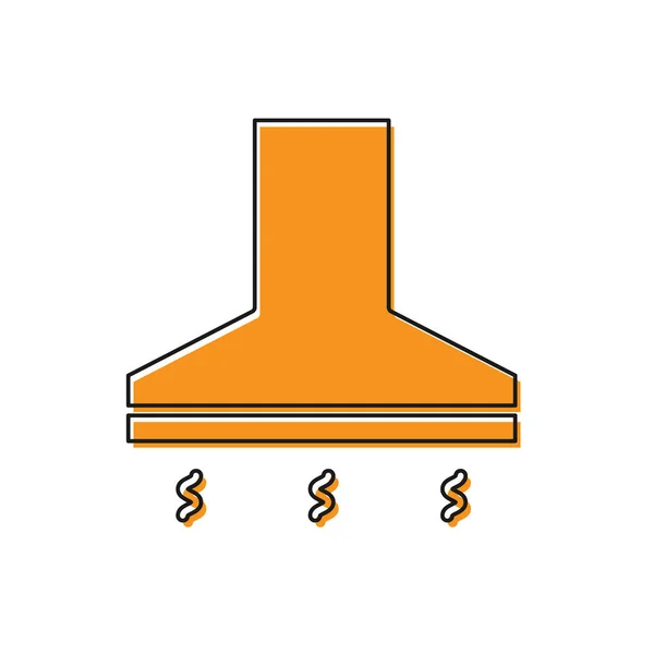 Оранжевый Китчен Экстравагантный Фанатский Значок Белом Фоне Капюшон Кухонный Выхлоп — стоковый вектор