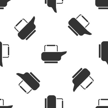 Gri lazımlık simgesi beyaz arka planda izole edilmiş. Yatalak hastalar için tuvalet. Vektör İllüstrasyonu