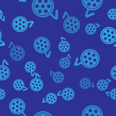 Mavi cerrahi lamba ikonu mavi arka planda izole edilmiş pürüzsüz desen. Vektör İllüstrasyonu