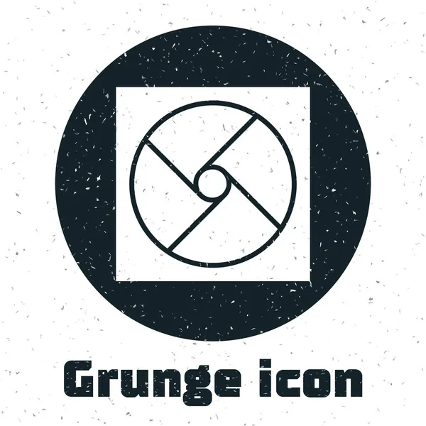 Ícone de ventilação Grunge isolado no fundo branco. Desenho vintage monocromático. Ilustração vetorial — Vetor de Stock