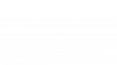 Siyah çizgi Horoz rüzgar gülü simgesi beyaz arkaplanda izole edildi. Weathercock işareti. Rüzgar gülü horozu. 4K Video hareketli grafik canlandırması