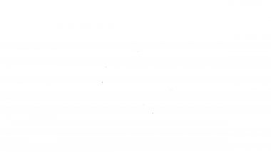 Siyah çizgi rüzgar simgesi beyaz arkaplanda izole edildi. Rüzgarlı bir hava. 4K Video hareketli grafik canlandırması