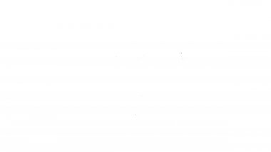 Beyaz arkaplanda siyah hat telefon ikonu izole edildi. Sabit telefon. 4K Video hareketli grafik canlandırması