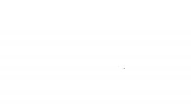 Siyah çizgi garanti sertifikası şablonu beyaz arkaplanda izole edildi. 4K Video hareketli grafik canlandırması