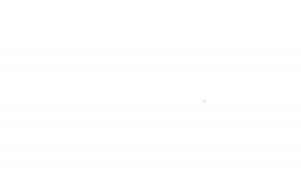 Linha preta Ícone do por do sol isolado no fundo branco. Animação gráfica em movimento de vídeo 4K — Vídeo de Stock